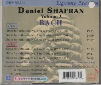 CD Johann Sebastian Bach: Daniel Shafran Vol. 2: 6 Suites For Solo Cello