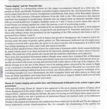 CD نيسم جلال: Yemen: Le Chant De Sanaa = Yemen: The Singing Of Sanaa