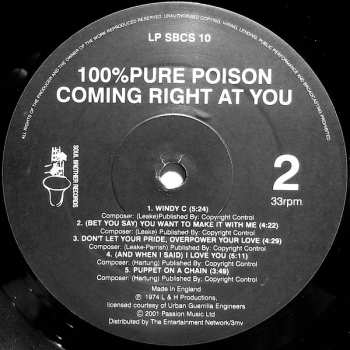 LP 100% Pure Poison: Coming Right At You