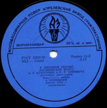 EP Андриян Григорьевич Николаев: В Звездном Океане