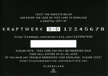 2LP Kraftwerk: 3-D (1 2 3 4 5 6 7 8)