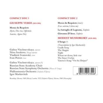 2CD Giuseppe Verdi: Messa Da Requiem; 6 Songs