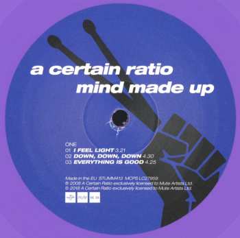 2LP A Certain Ratio: Mind Made Up LTD | CLR