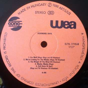 LP a-ha: Scoundrel Days