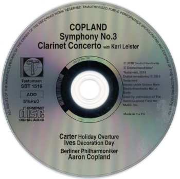 CD Berliner Philharmoniker: Symphony No. 3, Clarinet Concerto