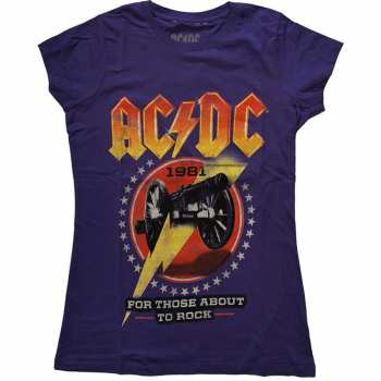 Merch AC/DC: Dames T-shirt For Those About To Rock '81 