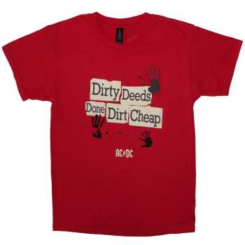  AC/DC: Ac/dc Kids T-shirt: Dirty Deeds Done Dirt Cheap (7-8 Years) 7-8 let