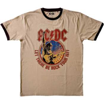 Merch AC/DC: Ac/dc Unisex Ringer T-shirt: Let There Be Rock Tour '77 (small) S