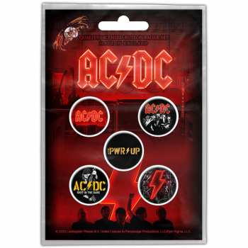 Merch AC/DC: Set Badges Pwr-up