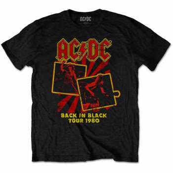 Merch AC/DC: Tričko Back In Black Tour 1980  S