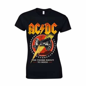 Merch AC/DC: T-shirt Dames For Those About To Rock New