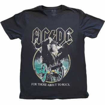 Merch AC/DC: Tričko For Those About To Rock Yellow Outlines  S