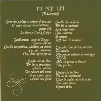 CD Acqua Fragile: A New Chant