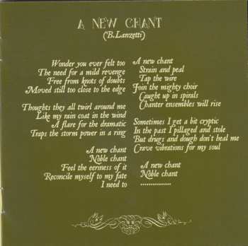 CD Acqua Fragile: A New Chant