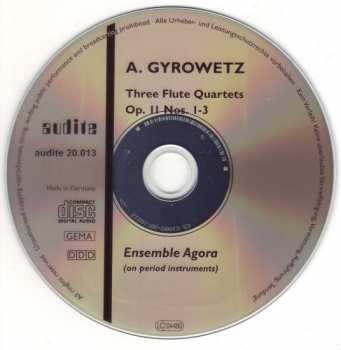 CD Adalbert Gyrowetz: Three Flute Quartets Op.11 Nos. 1-3