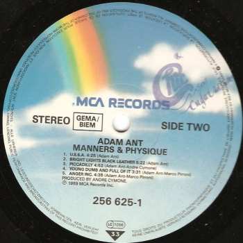 LP Adam Ant: Manners & Physique