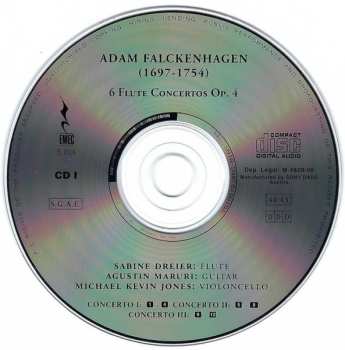 2CD Adam Falckenhagen: 6 Flute Concertos Op. 4