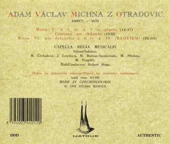 CD Adam Václav Michna Z Otradovic: Missa à 7, Cantiones, Requiem