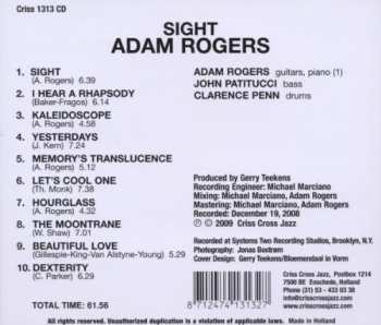 CD Adam Rogers: Sight