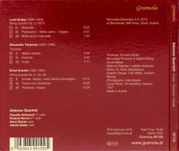 CD Ernst Krenek: Krása ∙ Tansman ∙ Krenek