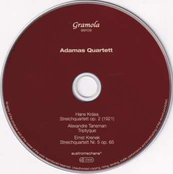 CD Ernst Krenek: Krása ∙ Tansman ∙ Krenek