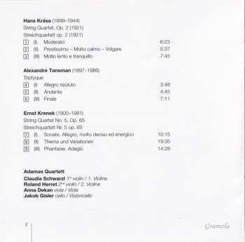 CD Ernst Krenek: Krása ∙ Tansman ∙ Krenek