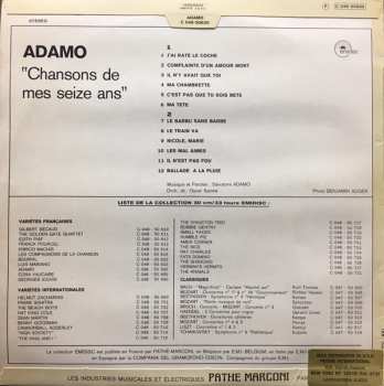 LP Adamo: Chansons De Mes Seize Ans