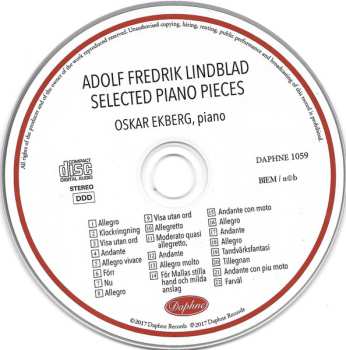 CD Oskar Ekberg: Selected Piano Pieces