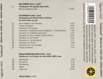 CD Johann Sebastian Bach: Ferdinand: Works For Violin Solo 
