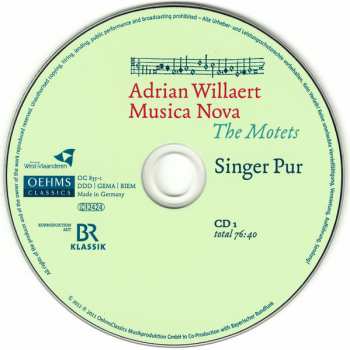 3CD Singer Pur: Musica Nova (The Motets)