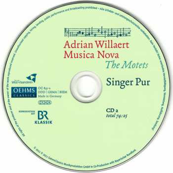 3CD Singer Pur: Musica Nova (The Motets)