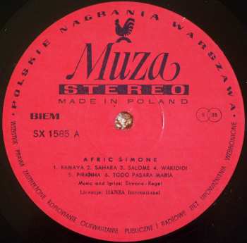 LP Afric Simone: Afric Simone