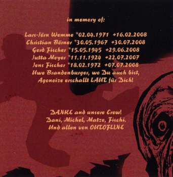 CD Agonoize: For The Sick And Disturbed