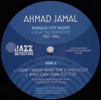 2LP Ahmad Jamal: Emerald City Nights (Live At The Penthouse 1965-1966) DLX | LTD | NUM