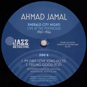 2LP Ahmad Jamal: Emerald City Nights (Live At The Penthouse 1965-1966) DLX | LTD | NUM