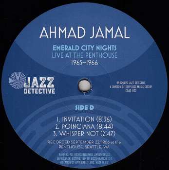 2LP Ahmad Jamal: Emerald City Nights (Live At The Penthouse 1965-1966) DLX | LTD | NUM