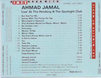 CD Ahmad Jamal: 'Live' At The Pershing & The Spotlight Club