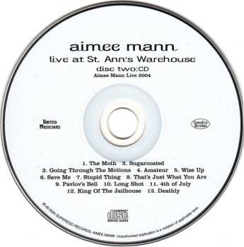 CD/DVD Aimee Mann: Live At St. Ann's Warehouse