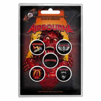 Merch Airbourne: Set Badges Breakin' Outta Hell 
