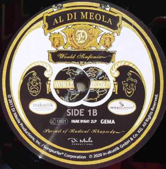 2LP Al Di Meola: Pursuit Of Radical Rhapsody