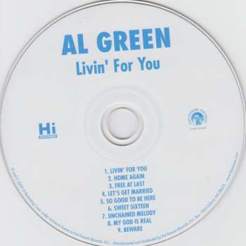 CD Al Green: Livin' For You
