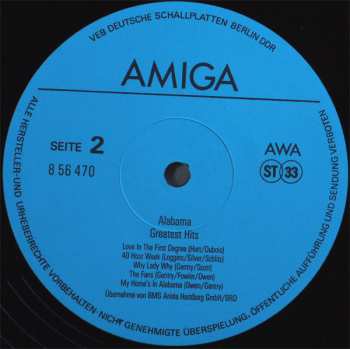 LP Alabama: Greatest Hits