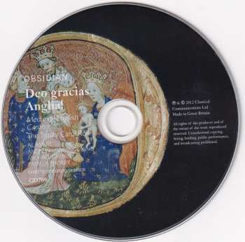 CD Andrew Lawrence-King: Deo Gracias Anglia! - Medieval English Carols - The Trinity Carol Roll