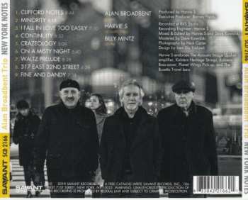 CD Alan Broadbent Trio: New York Notes