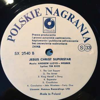 LP Alan Caddy Orchestra & Singers: Jesus Christ Superstar Rock Opera (fragments)