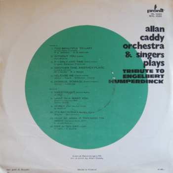 LP Alan Caddy Orchestra & Singers: Tribute To Engelbert Humperdinck