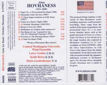 CD Alan Hovhaness: Suite For Band - October Mountain - The Ruins Of Ani