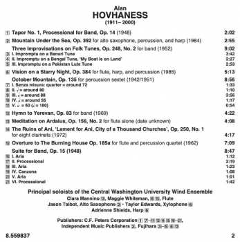 CD Alan Hovhaness: Suite For Band - October Mountain - The Ruins Of Ani