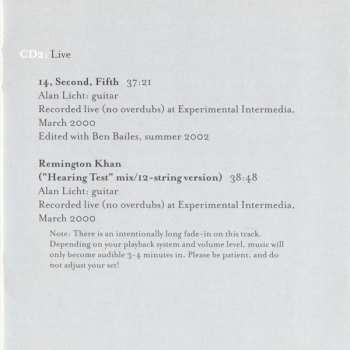 2CD Alan Licht: A New York Minute