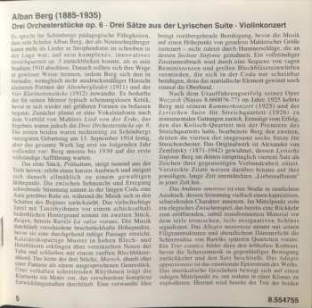 CD Alban Berg: Violin Concerto, Lyric Suite, Three Orchestral Pieces